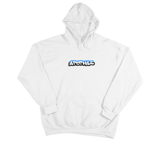 A to tha Z® Graffiti Box Logo - Cream White Hoodie