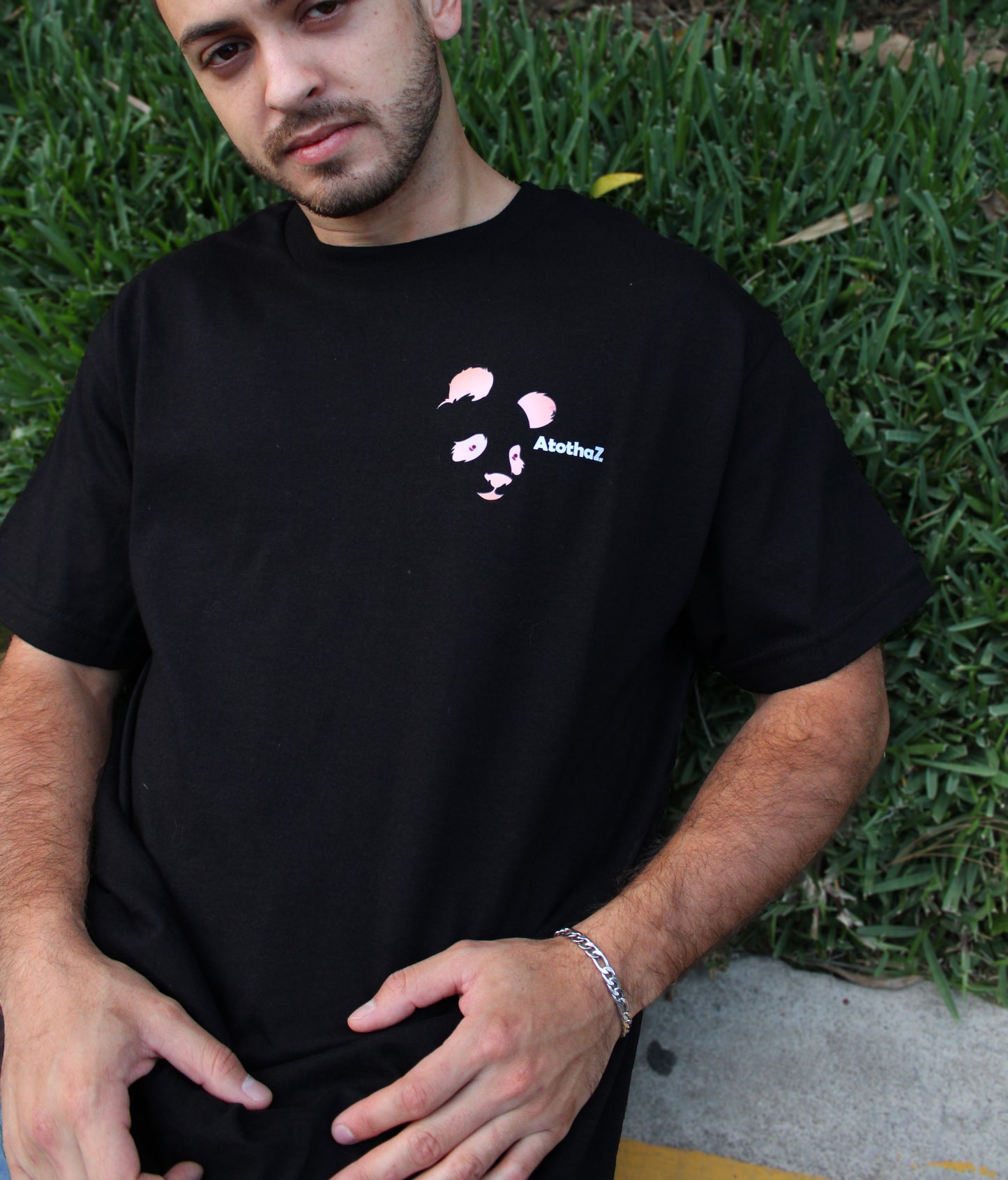 A to tha Z® Skateboards Panda T-Shirt - Jet Black