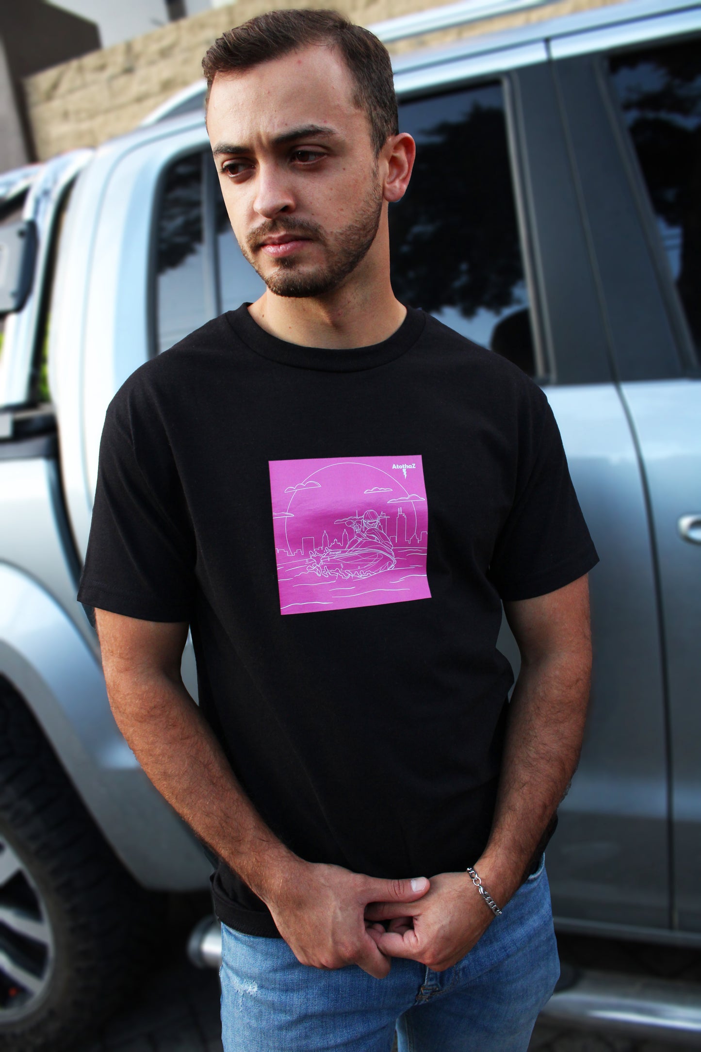 A to tha Z® Wave Runner T-Shirt - Jet Black